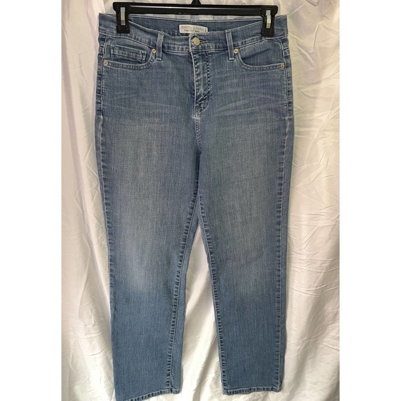 Levi's 512 Perfectly Slimming High Rise‎ Women’s Straight Leg Jeans - SZ 14 - Picture 2 of 10